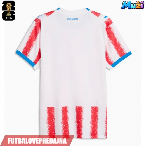 Lacne Muži Futbalové dres Paraguaj MS 2026 Krátky Rukáv - Domáci
